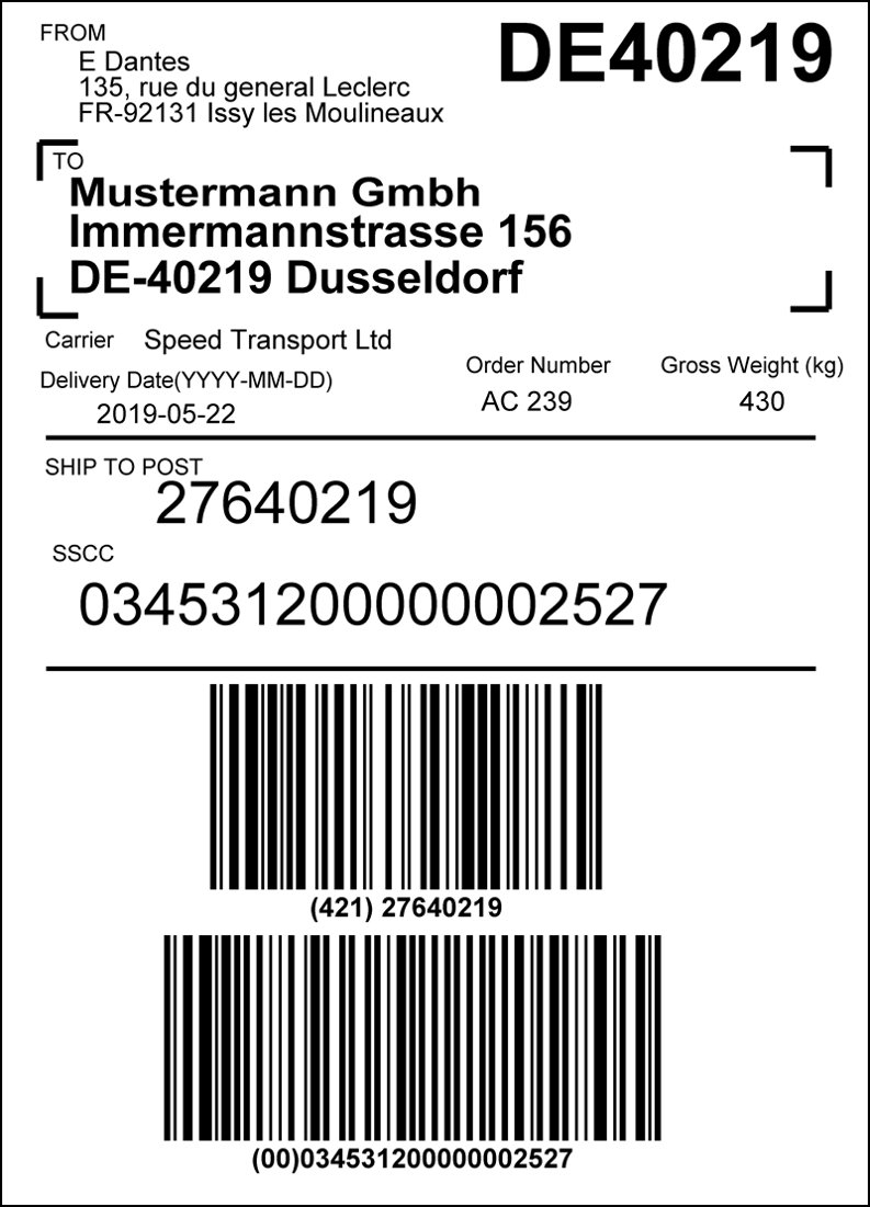 GS23 Logistic Label Guideline  GS23 Throughout Pallet Label Template